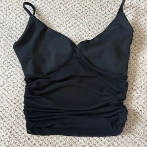 Black Ruched Camisole Top
